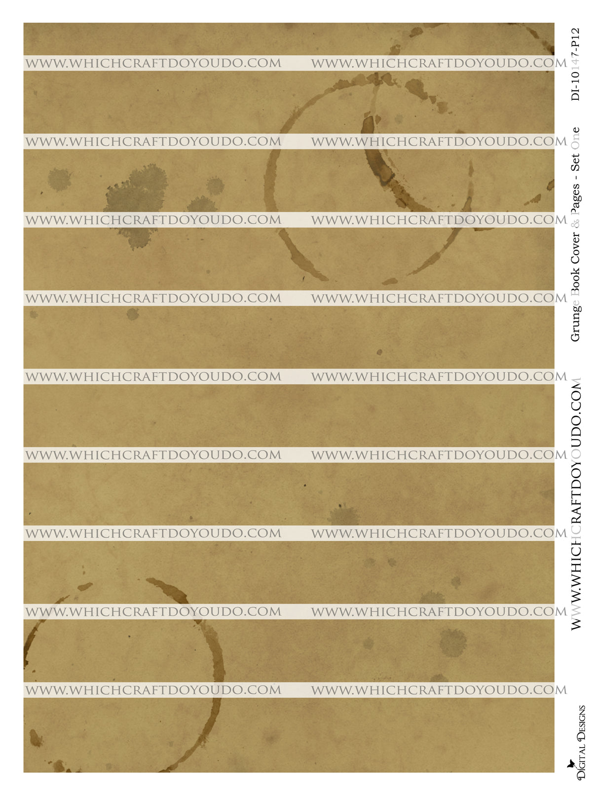 Grunge Book Cover & Pages - Set One - DI-10147 - Digital Download