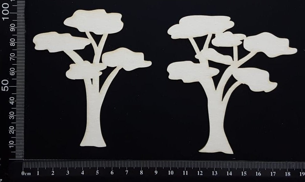 Gum Trees Set - White Chipboard