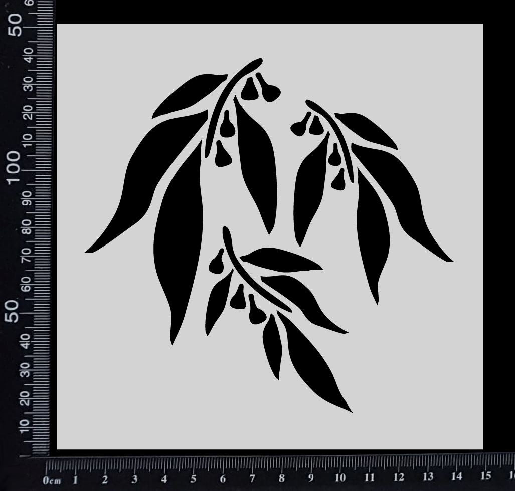 Gum Leaves - Stencil - 150mm x 150mm