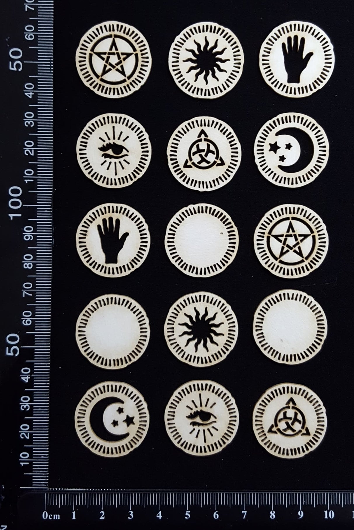 Gypsy Coins Set - Mini - White Chipboard