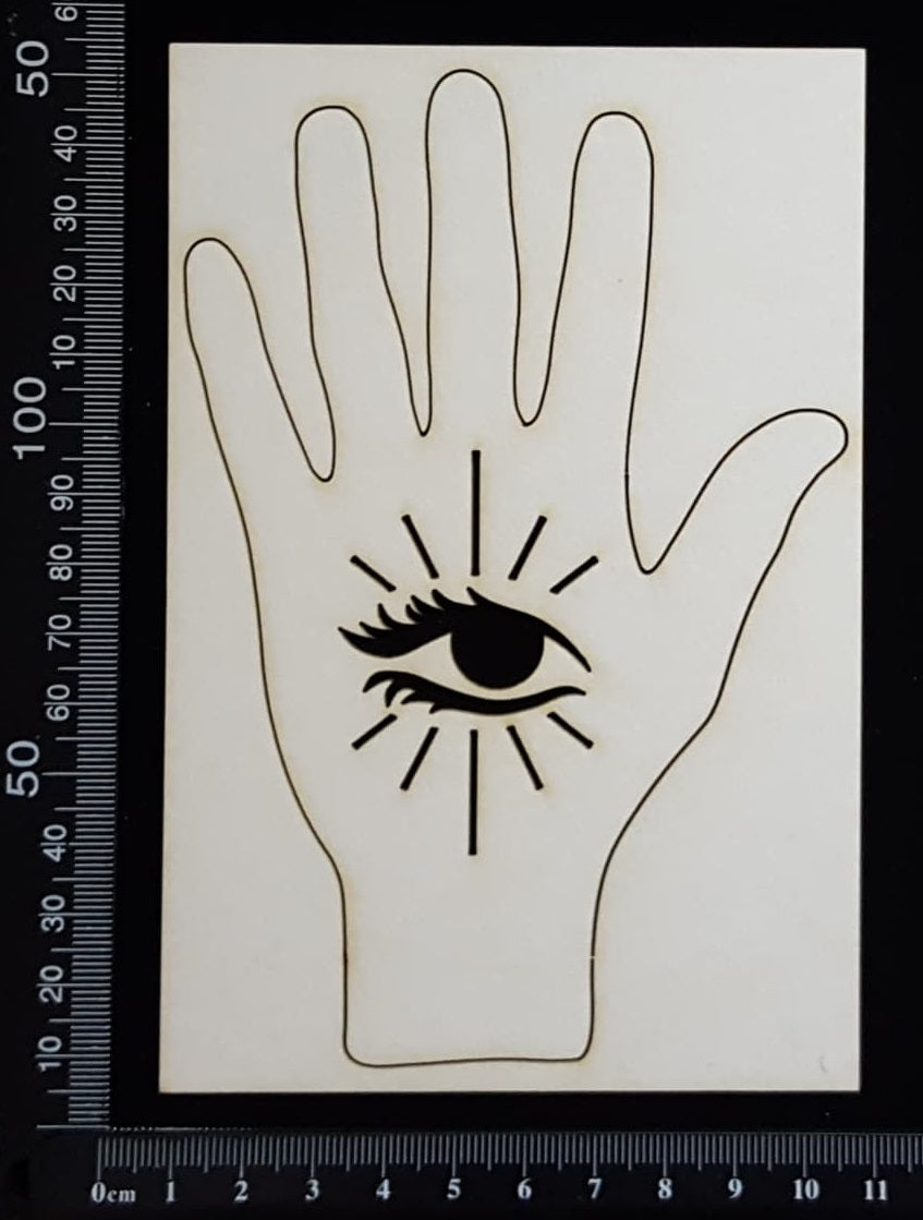 Gypsy Hand - Eye - White Chipboard