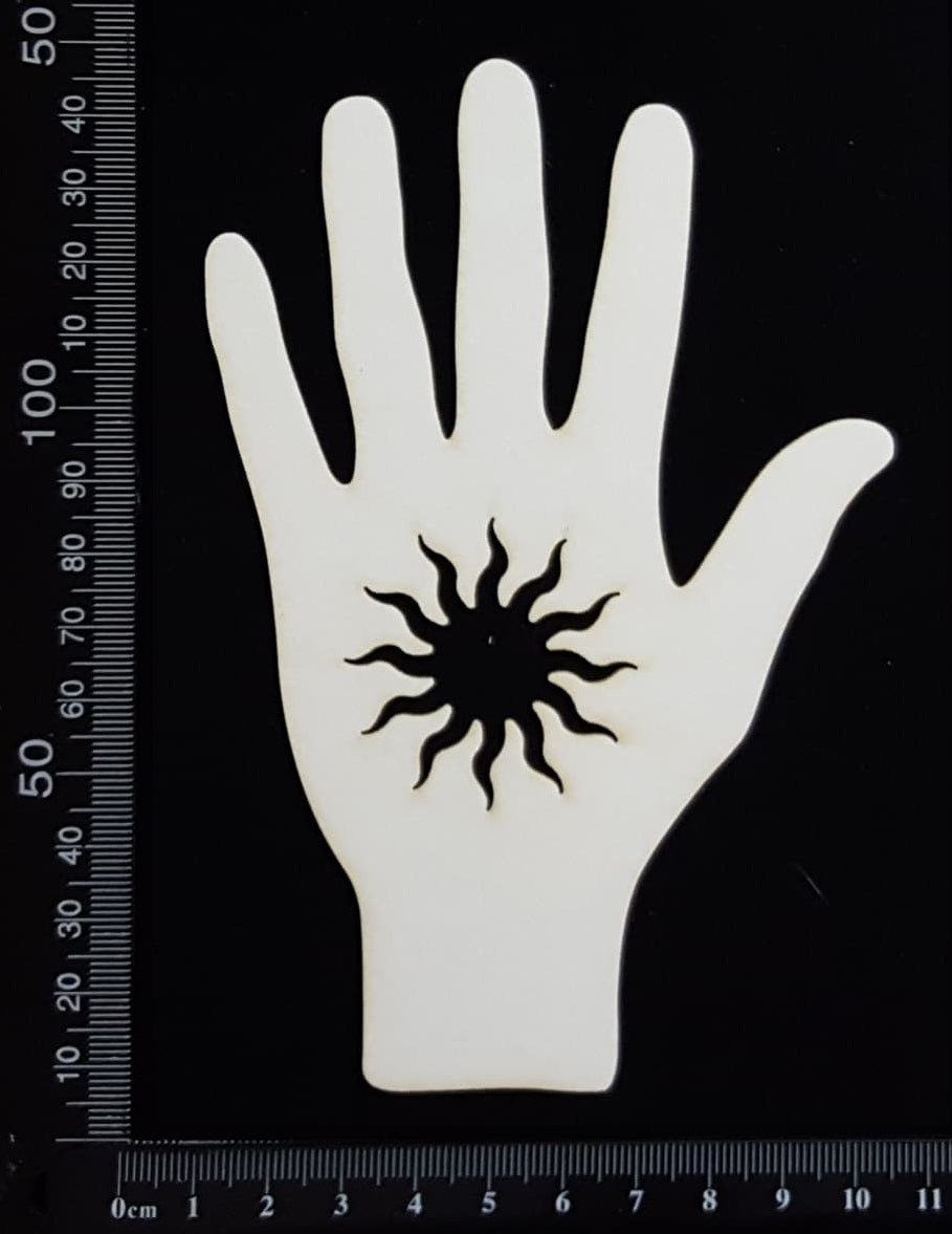 Gypsy Hand - Sun - White Chipboard
