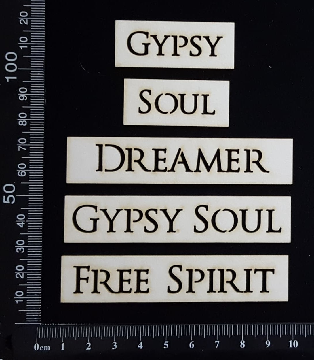 Gypsy Word Plates - White Chipboard