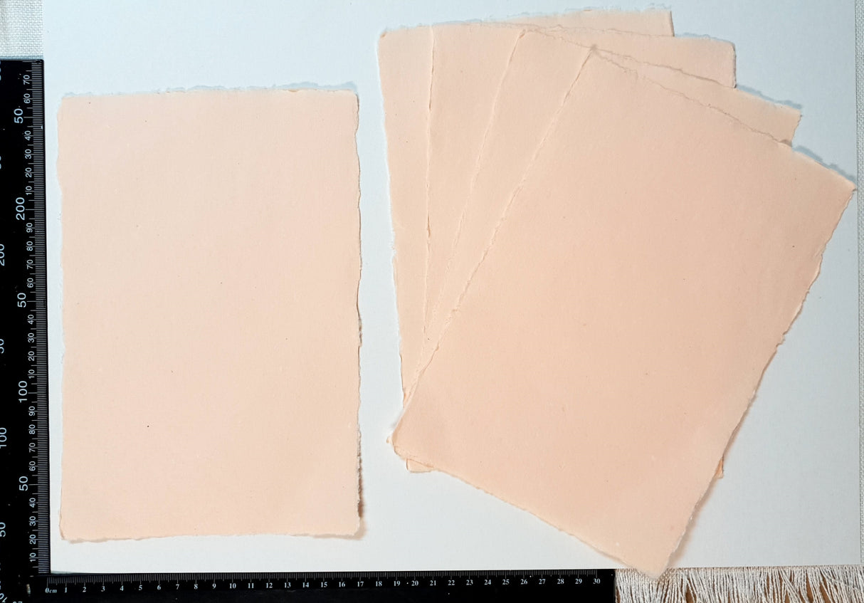 Handmade Deckled Edge Paper Pack - (HP-1001) - Set of 5 - 16.5cm x 25cm
