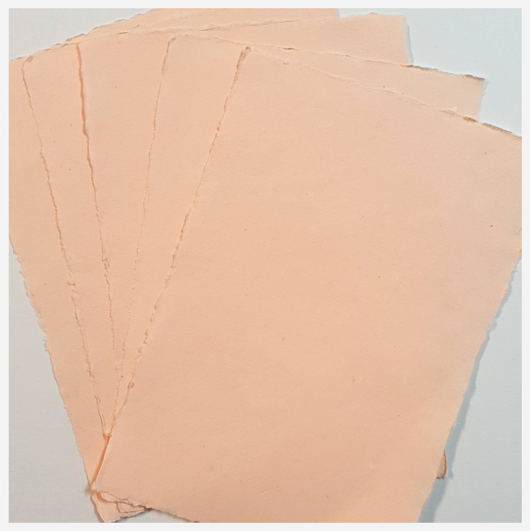 Handmade Deckled Edge Paper Pack - (HP-1001) - Set of 5 - 16.5cm x 25cm