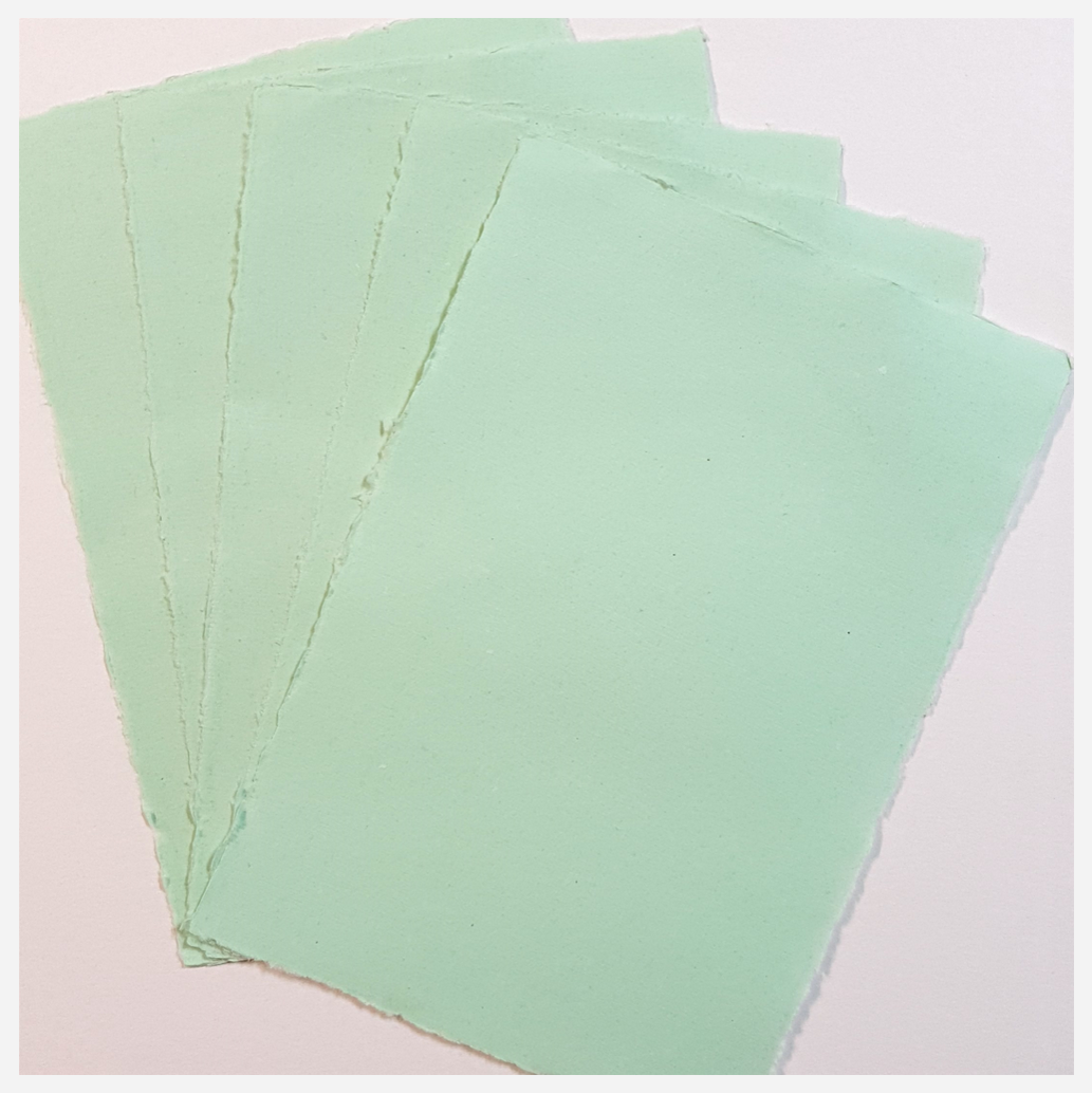 Handmade Deckled Edge Paper Pack - (HP-1002) - Set of 5 - 16.5cm x 25cm