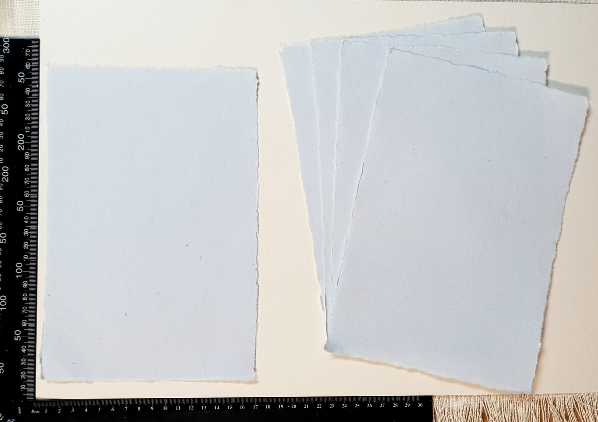 Handmade Deckled Edge Paper Pack - (HP-1003) - Set of 5 - 16.5cm x 25cm