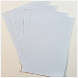 Handmade Deckled Edge Paper Pack - (HP-1003) - Set of  5 - 16.5cm x 25cm