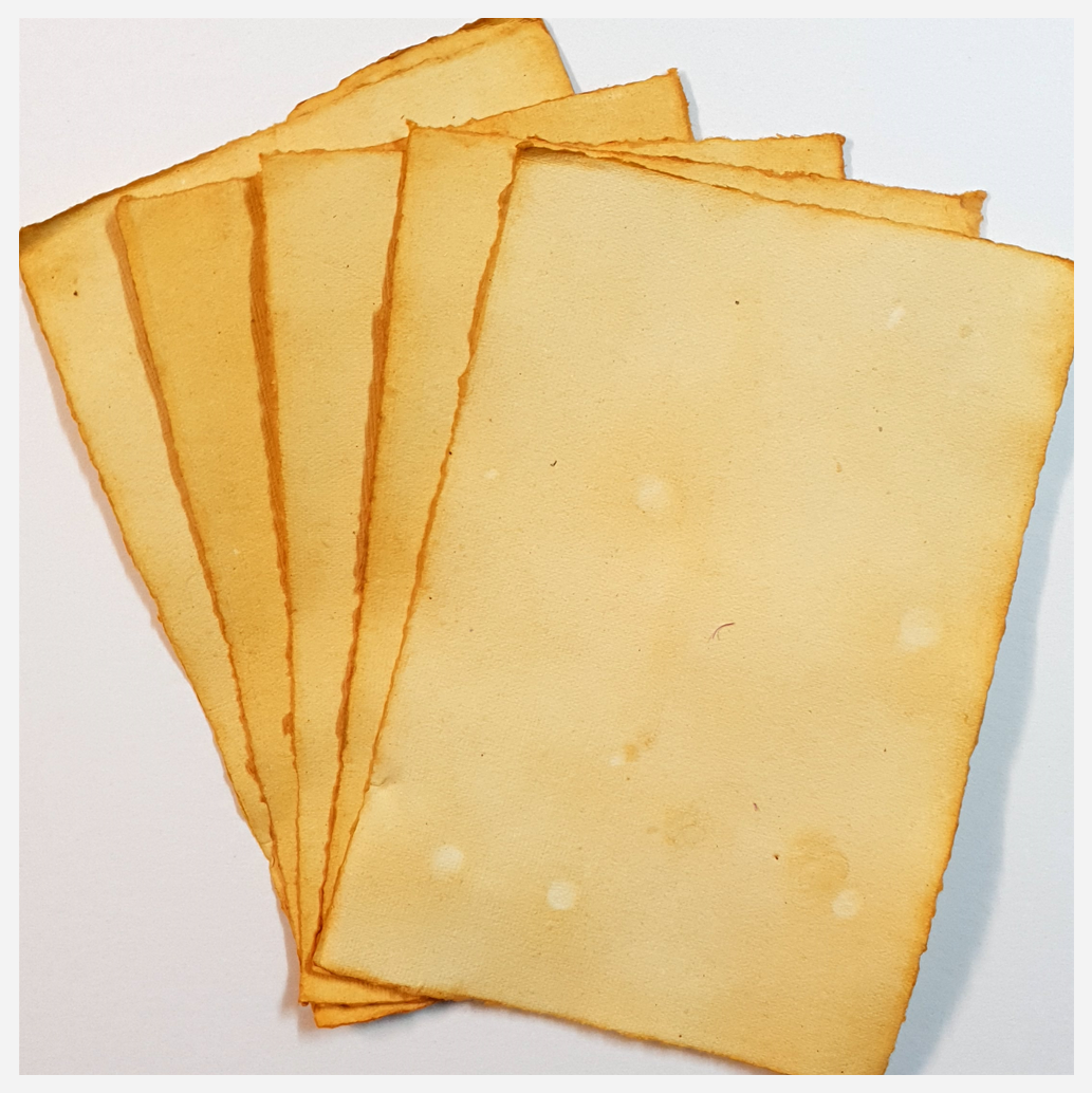 Handmade Deckled Edge Paper Pack - (HP-1004) - Set of 5 - 16.5cm x 25cm