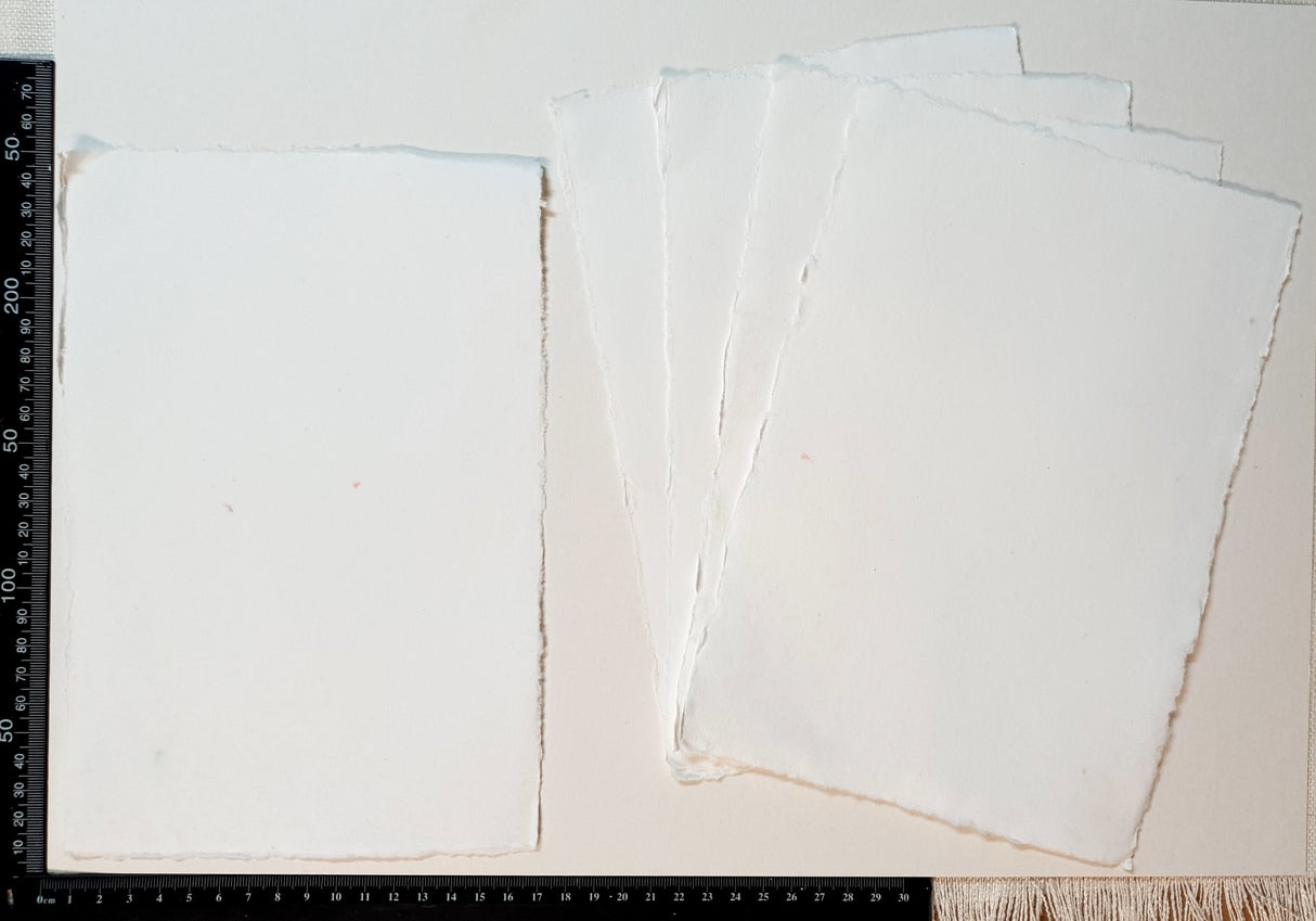 Handmade Deckled Edge Paper Pack - (HP-1005) - Set of 5 - 16.5cm x 25cm