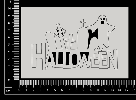 Halloween - B - White Chipboard