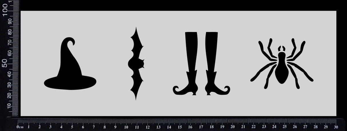 Haloween Elements - Stencil - 100mm x 300mm