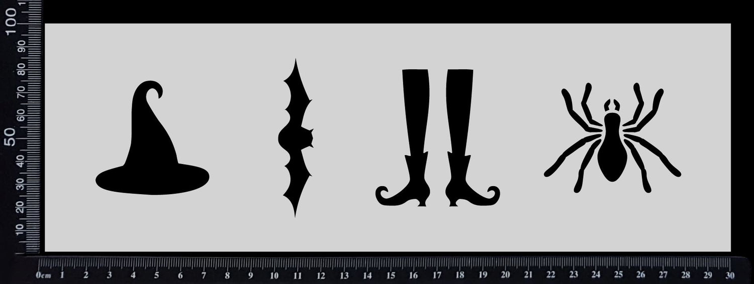 Haloween Elements - Stencil - 100mm x 300mm