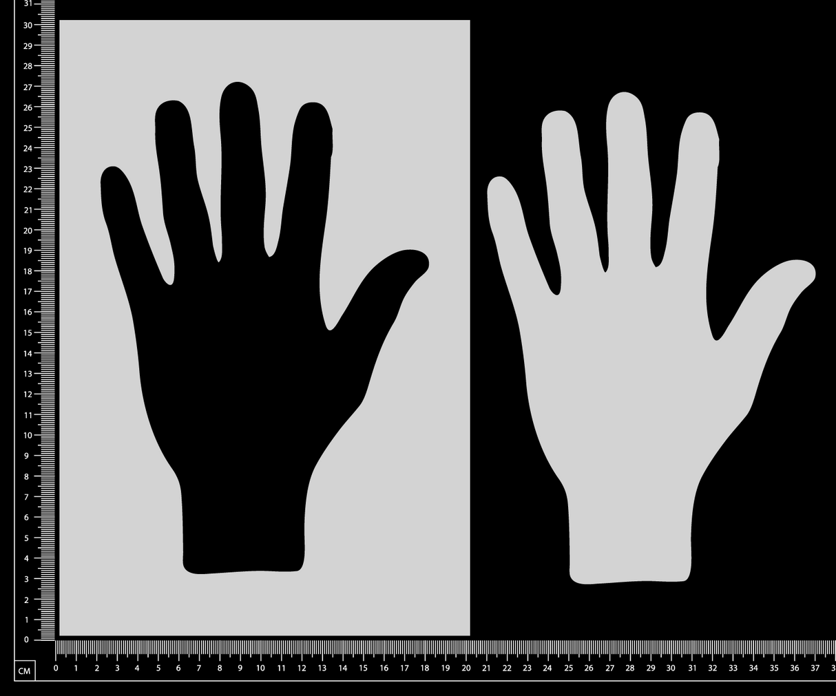 Hand - Stencil - 200mm x 300mm