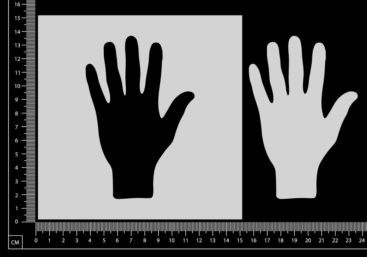 Hand - Stencil - 150mm x 150mm