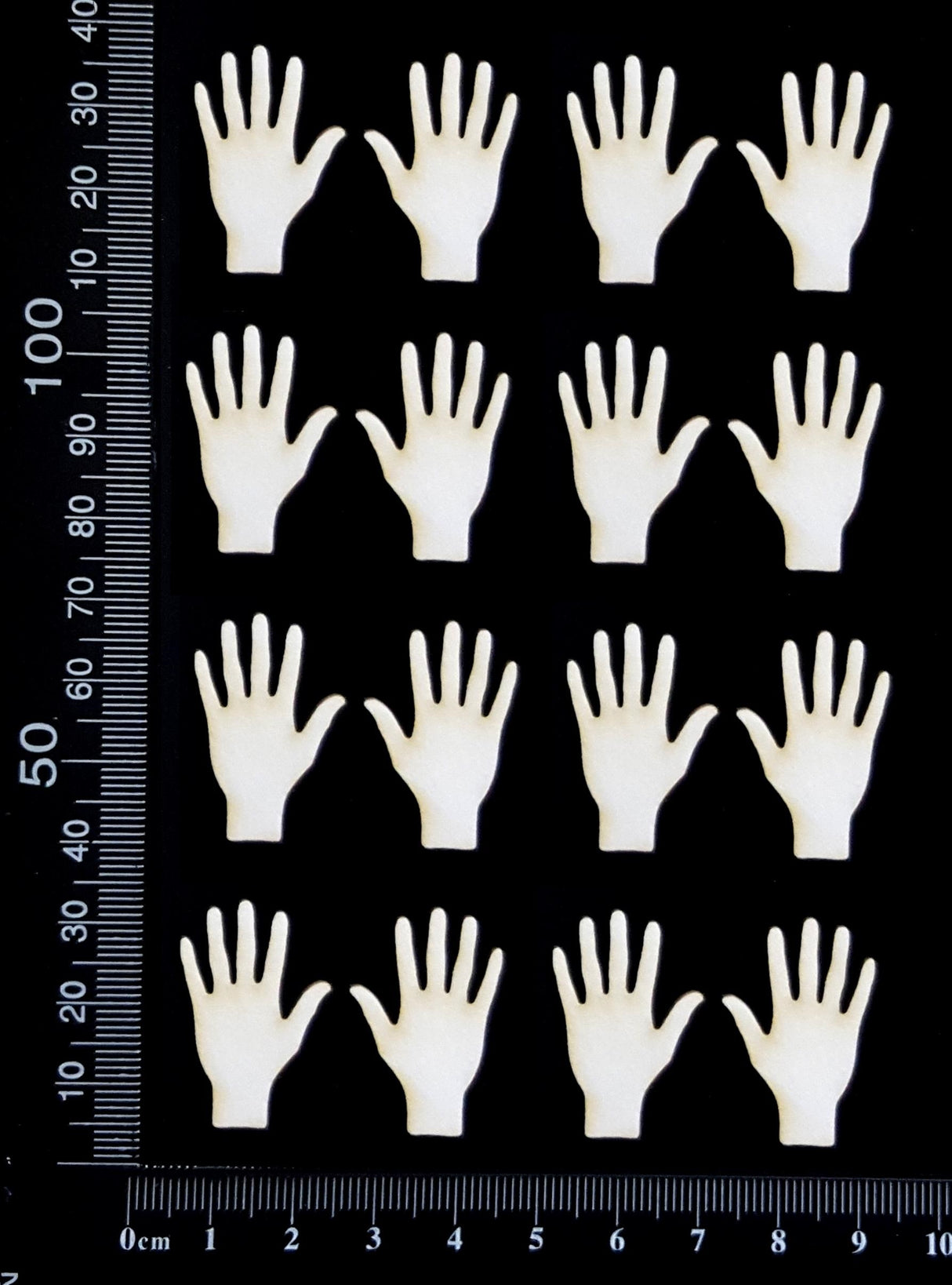 Hand Set - E - Tiny - White Chipboard