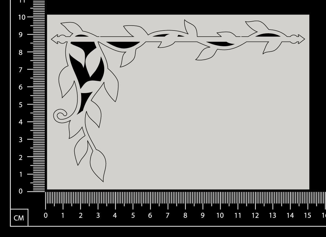 Hanging Vines Corner - White Chipboard