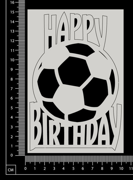 Happy Birthday - G - White Chipboard