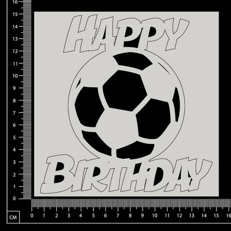 Happy Birthday - H - White Chipboard