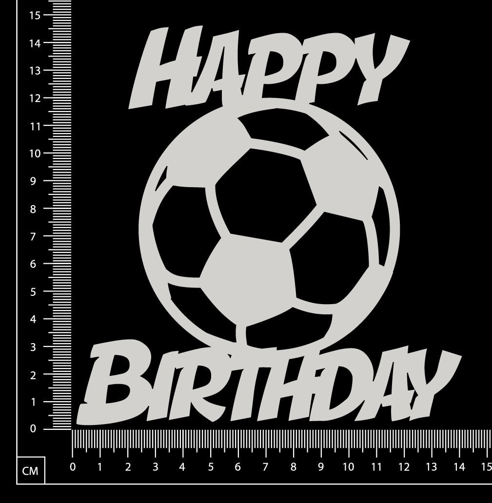 Happy Birthday - H - White Chipboard