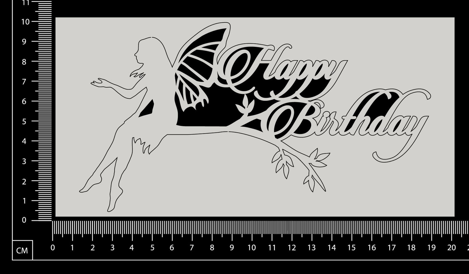 Happy Birthday - J - White Chipboard