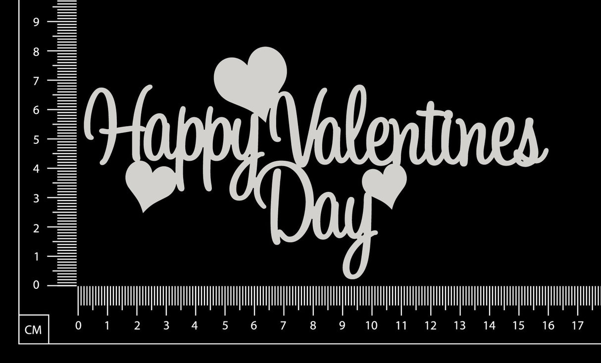 Happy Valentines Day - White Chipboard