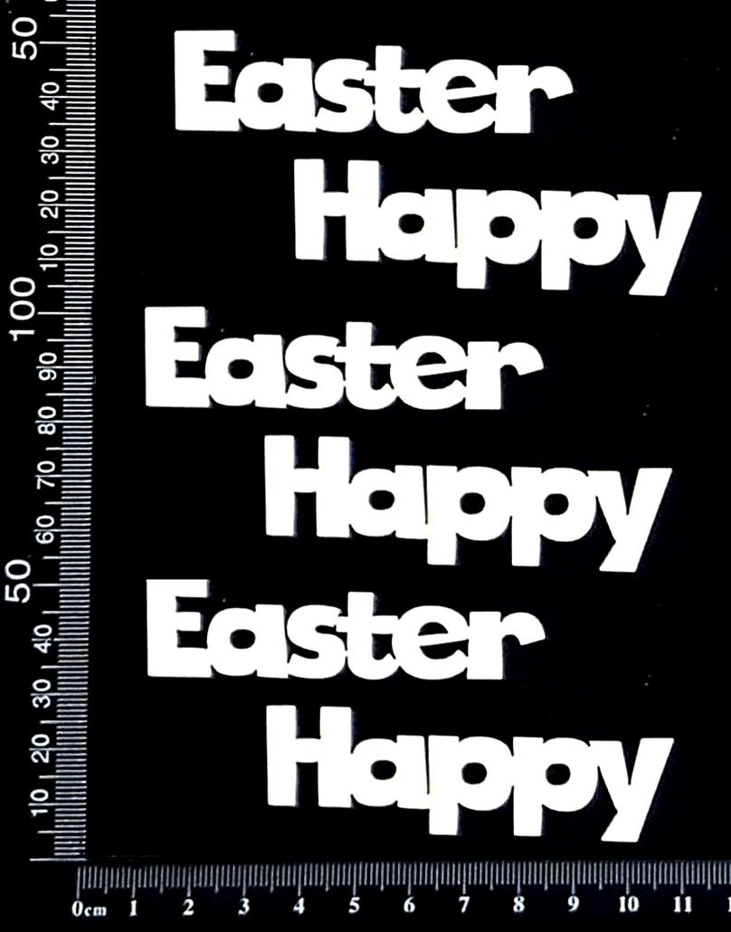 Happy Easter Set - A - White Chipboard