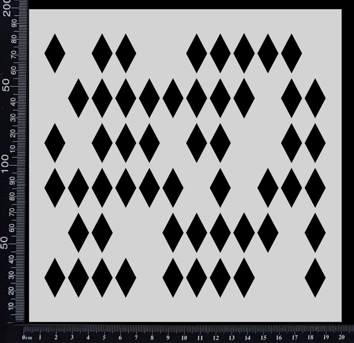 Harlequin - B - Random - Stencil - 200mm x 200mm