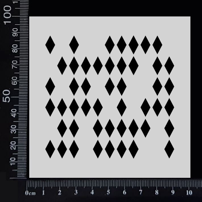 Harlequin - B - Random - Stencil - 100mm x 100mm
