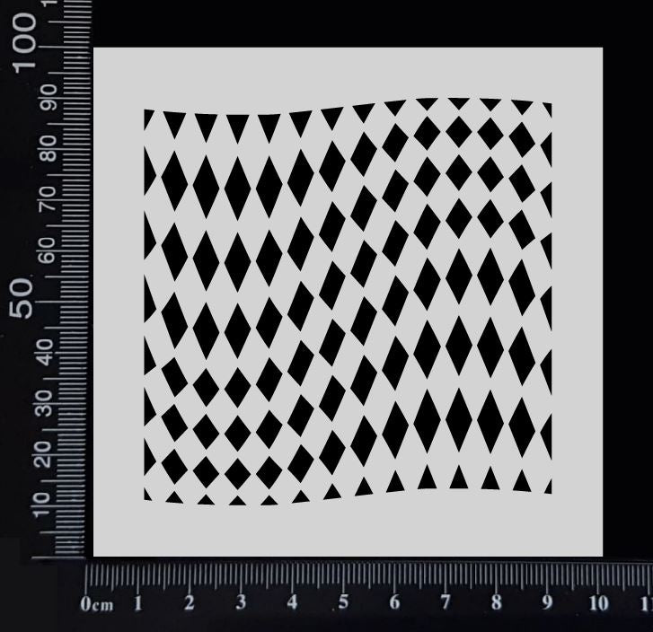 Harlequin - A - Warped - Stencil - 100mm x 100mm