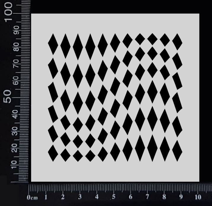 Harlequin - B - Warped - Stencil - 100mm x 100mm