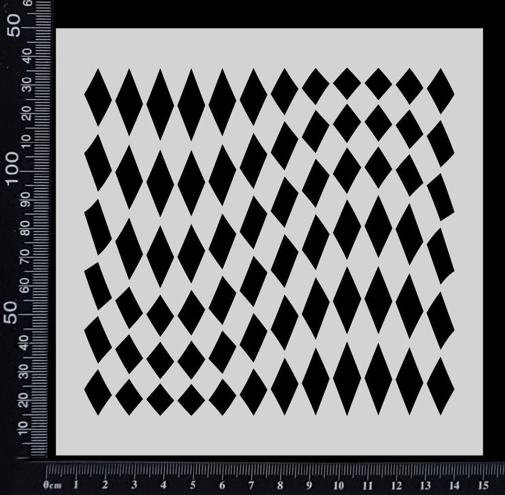 Harlequin - B - Warped - Stencil - 150mm x 150mm