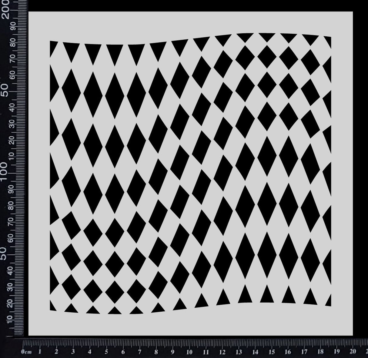 Harlequin - A - Warped - Stencil - 200mm x 200mm
