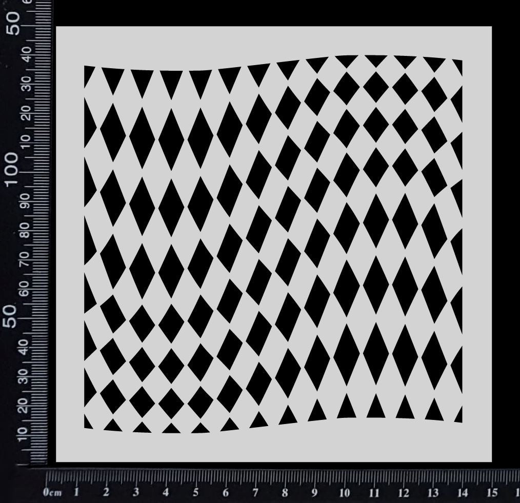 Harlequin - A - Warped - Stencil - 150mm x 150mm