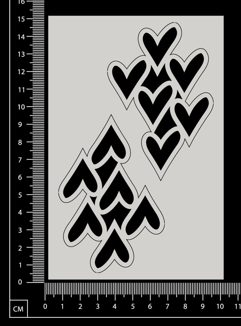 Heart Clusters - White Chipboard