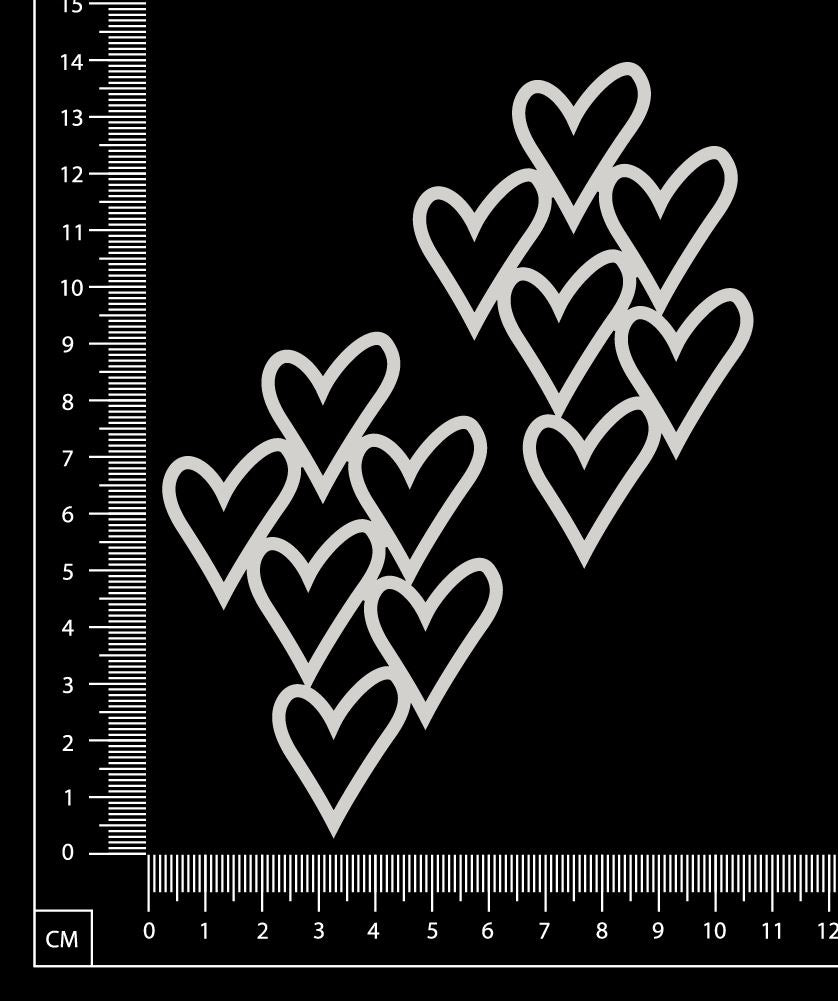 Heart Clusters - White Chipboard