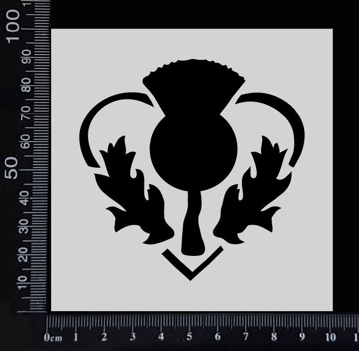 Heart Thistle - A - Stencil - 100mm x 100mm