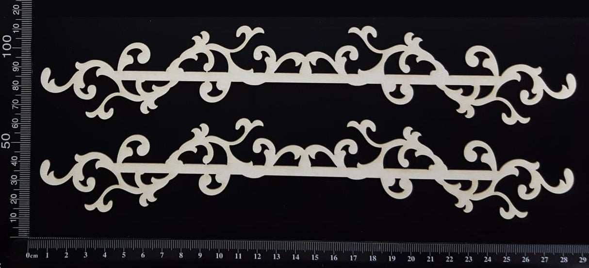 Heather Border Set - A - Large - White Chipboard