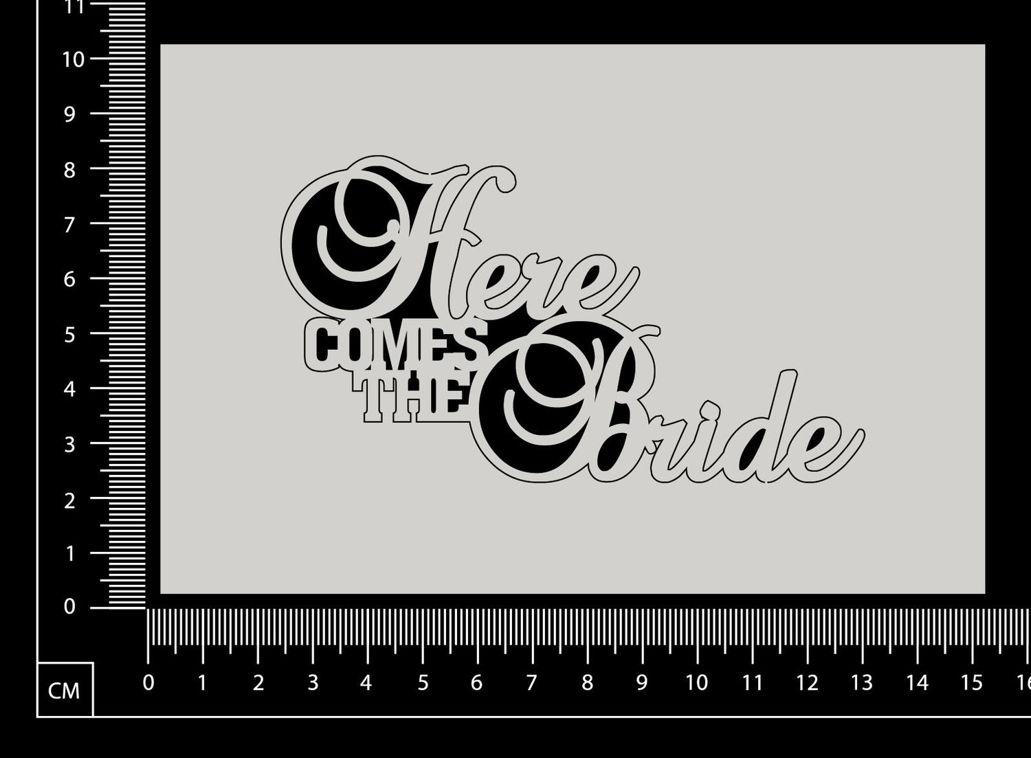 Here Comes the Bride - White Chipboard