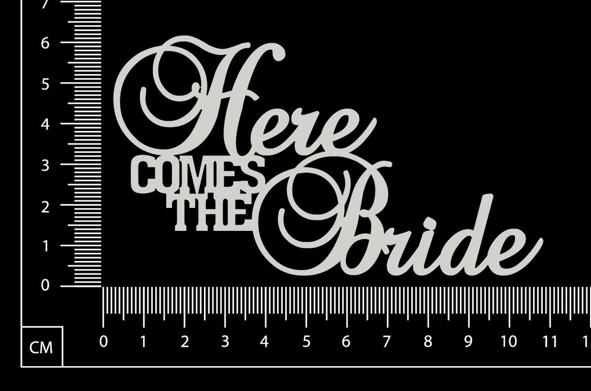 Here Comes the Bride - White Chipboard