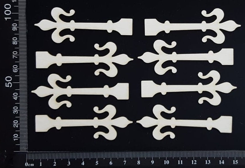 Hinges Set - B - White Chipboard