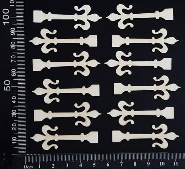 Hinges Set - C - White Chipboard