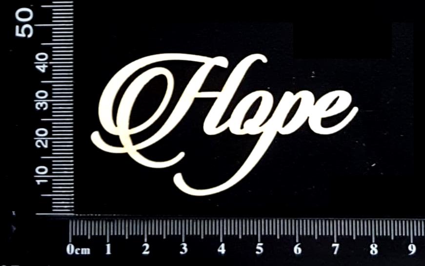 Sandscript Word - Hope - White Chipboard