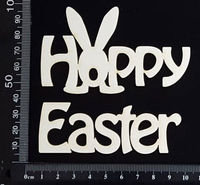 Hoppy Easter - White Chipboard