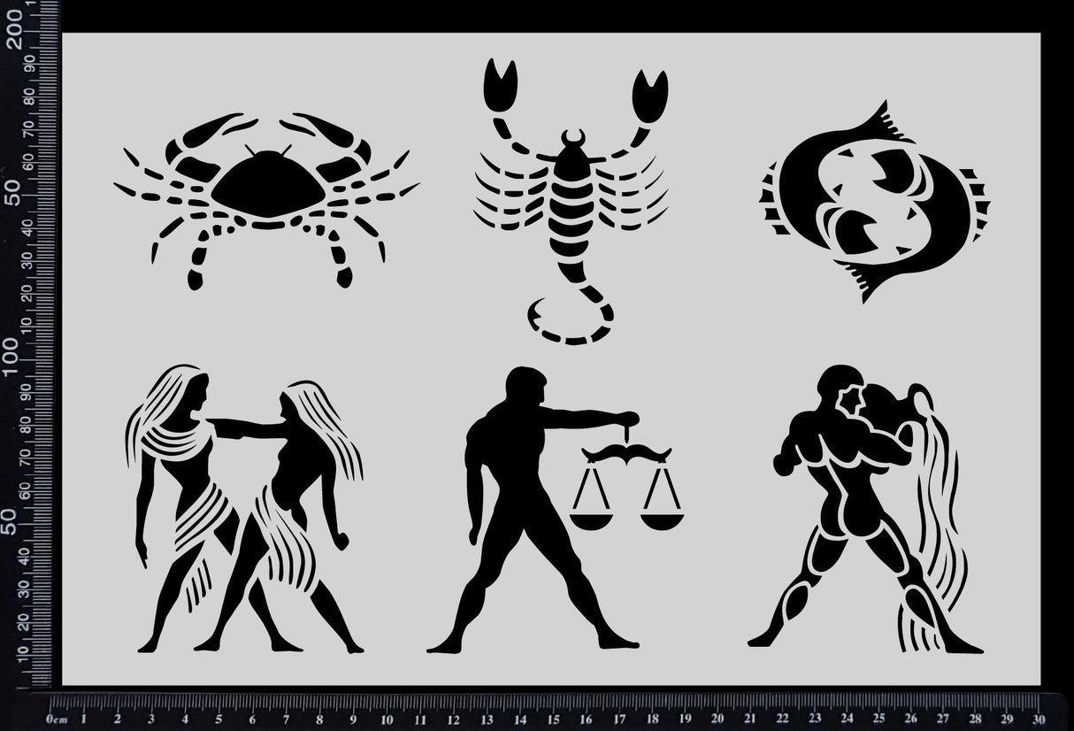 Horoscope - Set A - Stencil - 200mm x 300mm