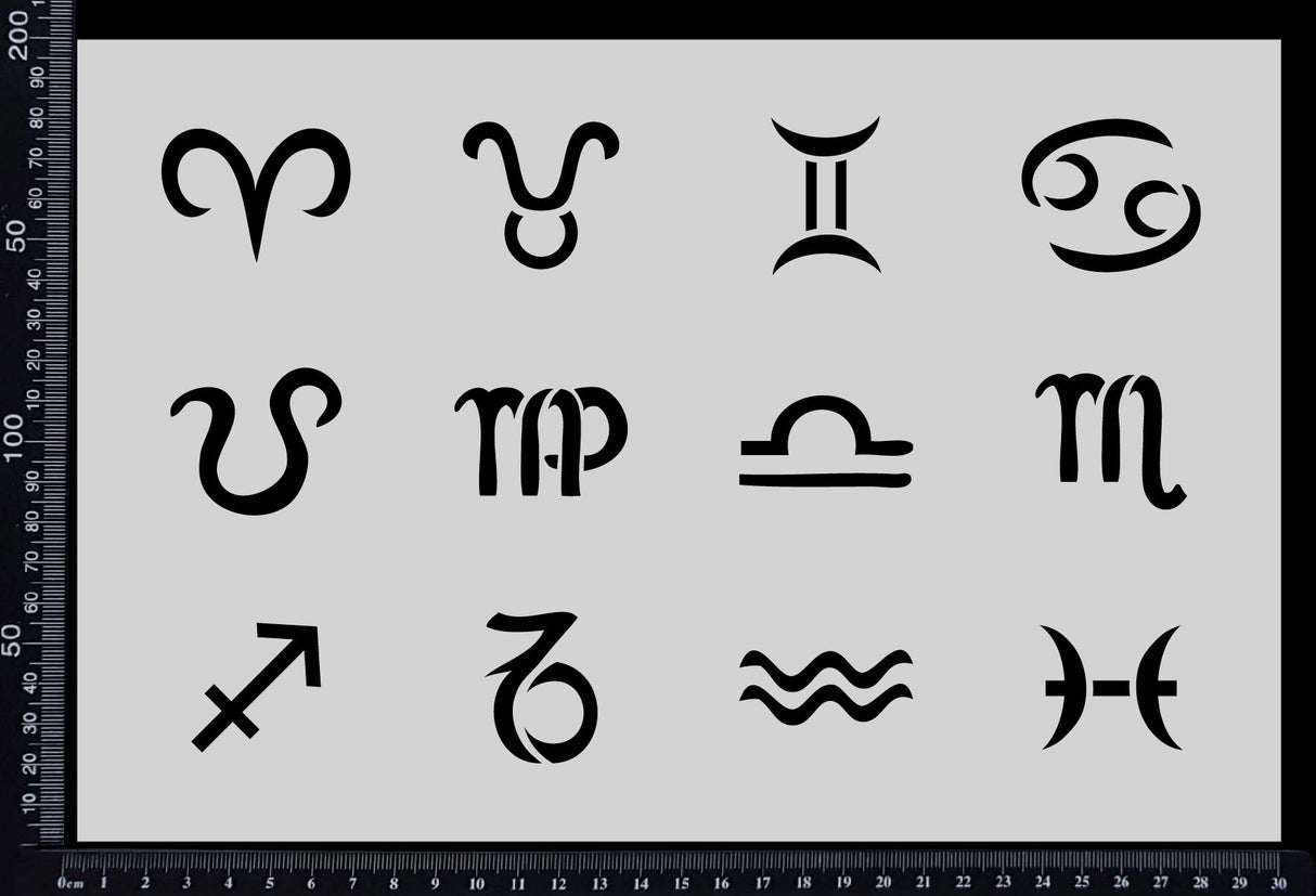 Horoscope - Set C - Stencil - 200mm x 300mm
