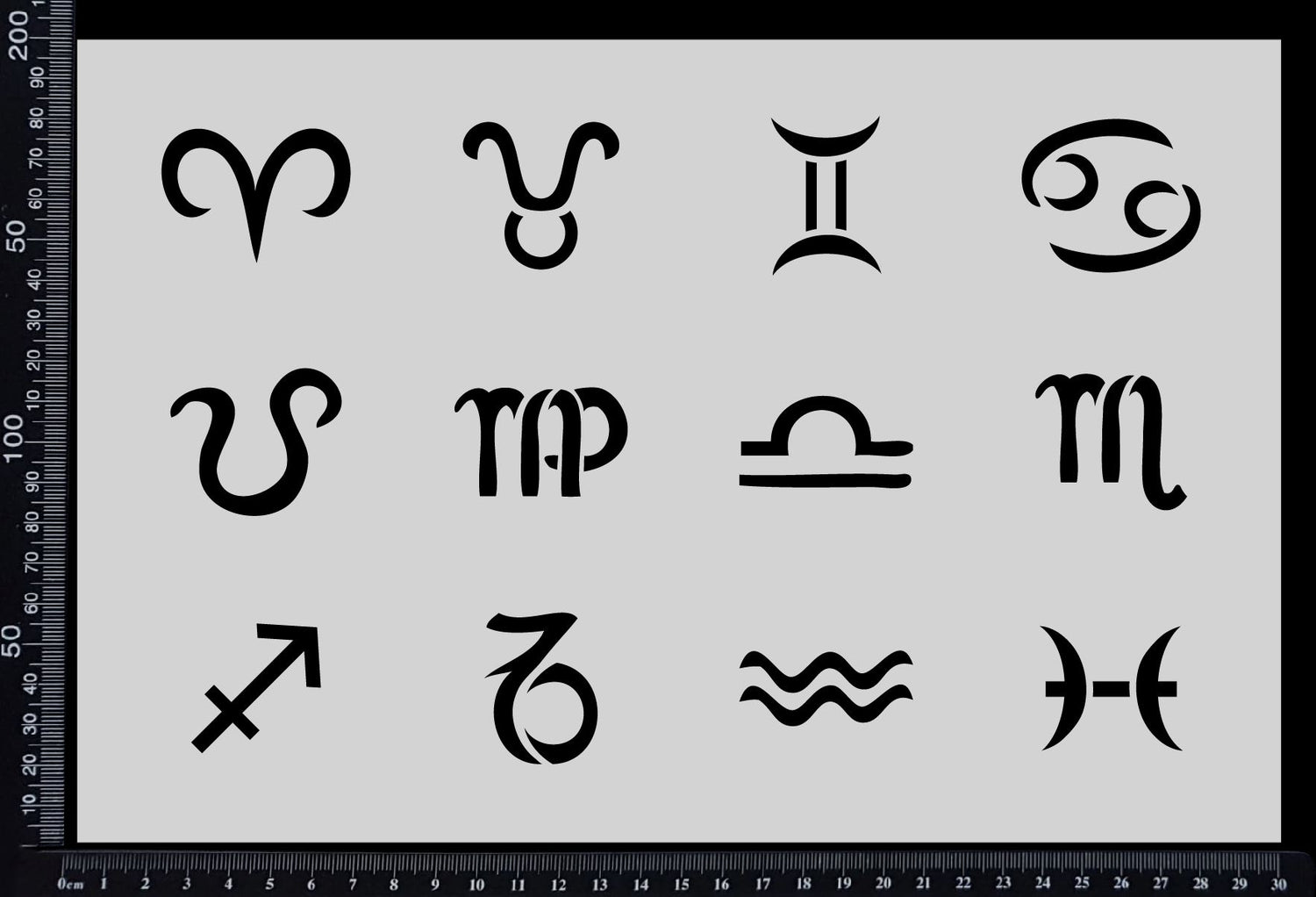 Horoscope - Set C - Stencil - 200mm x 300mm