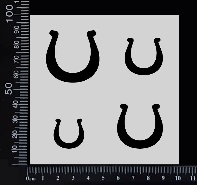 Horse Shoes - Stencil - 100mm x 100mm