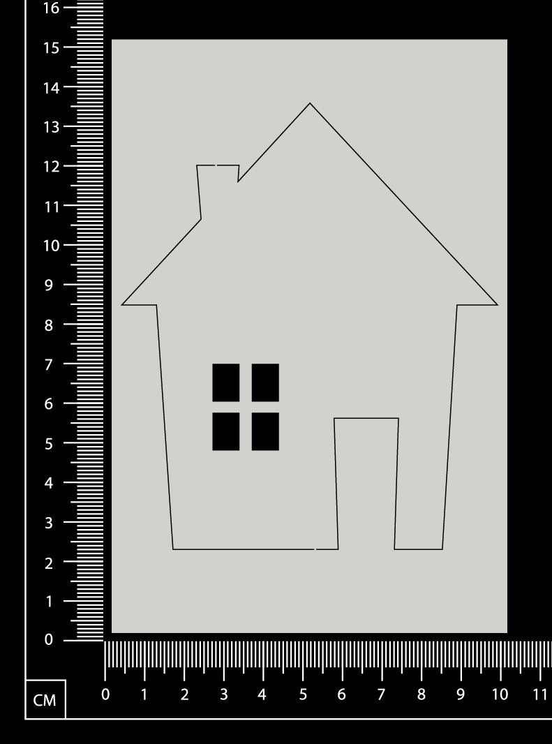 House - A - Large - White Chipboard