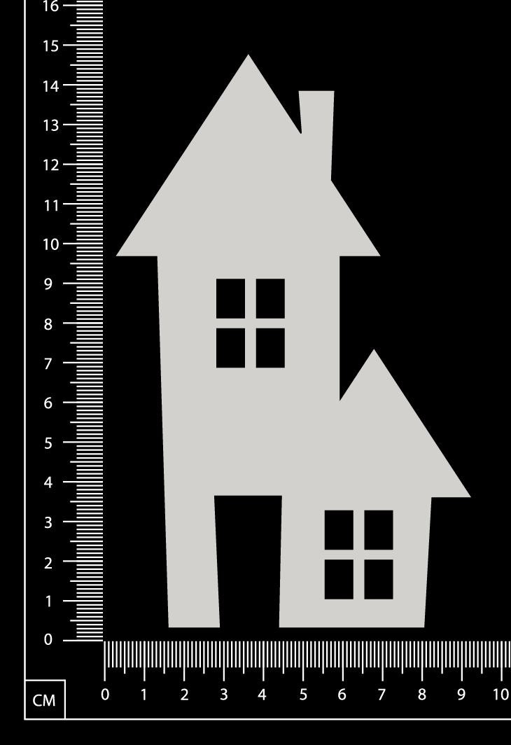House - B - Large - White Chipboard